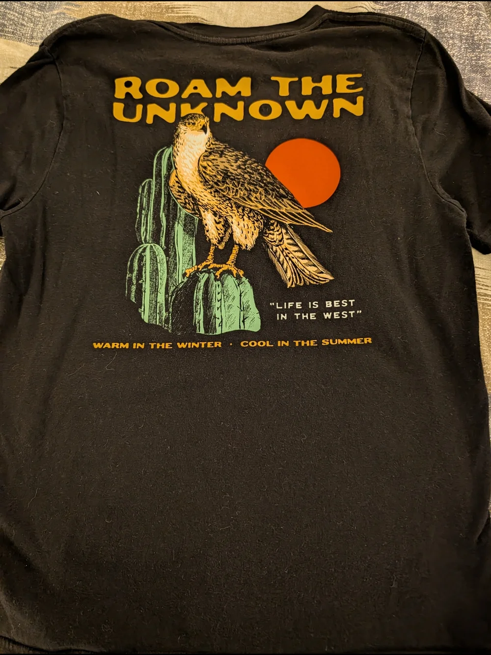 Old Navy Black Short-Sleeve Graphic Tee with Red Chest Print